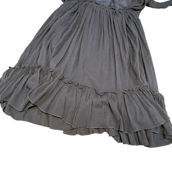 Short Halter Dress with‎ Smocked Middle and Tie Back by Wishlist - Navy Small - Picture 10 of 15